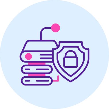 veri koruma simgesi vektör illüstrasyonu