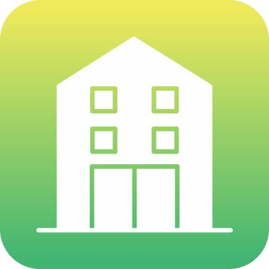 Otel web simgesi, vektör illüstrasyonu