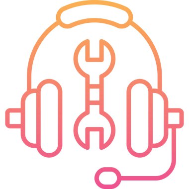 Kulaklık. Web simgesi basit tasarım