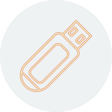 usb simgesinin vektör illüstrasyonu