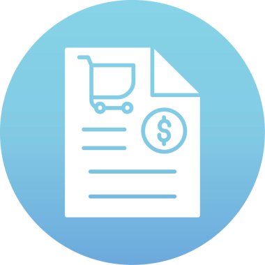 Alışveriş arabası ikonu. biçim düz sembol, yuvarlak açılar, mavi renk, beyaz arkaplan