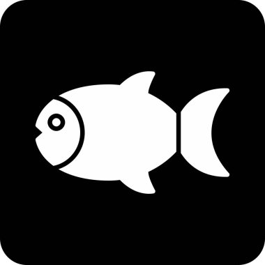 Balık simgesinin vektör illüstrasyonu