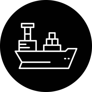 Gemi simgesi vektör illüstrasyonu