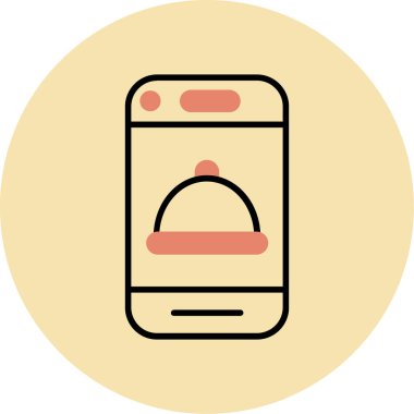 Cep telefonu. Web simgesi basit illüstrasyon