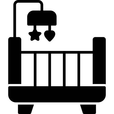 bebek taşıma simgesi vektör katı illüstrasyon