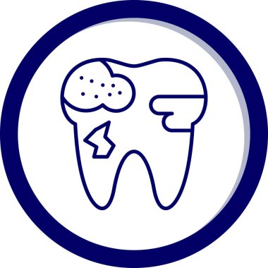 Modern diş simgesinin vektör illüstrasyonu