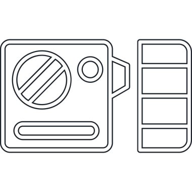 Gaz sobası vektör kümesi, mutfak gereçleri, aşçılık ve mutfak ekipmanları.