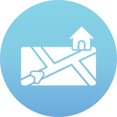 Mavi kurdeleli bir düzlemin vektör çizimi