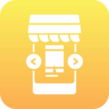 Alışveriş simgesi, vektör illüstrasyonu