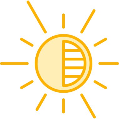 Güneş enerjisi ikon vektör illüstrasyonu