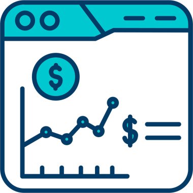 iş grafiği vektör simgesi