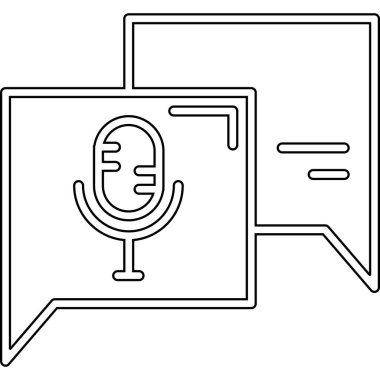 mikrofon ve konuşma balonu