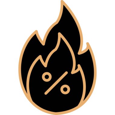 Yangın. Web simgesi basit illüstrasyon