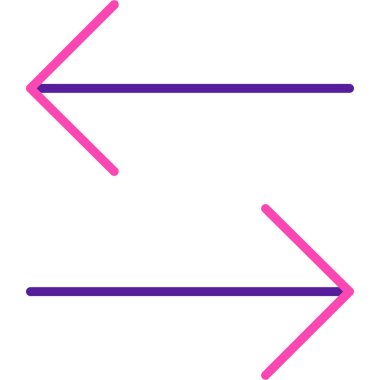 Yatay çizgiler, ok simgesi. vektör illüstrasyonu