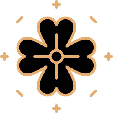 Moda tarzında izole edilmiş çiçek simgesi