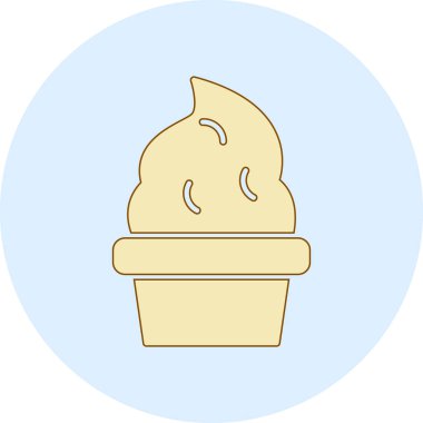 dondurma ikonu vektör illüstrasyonu