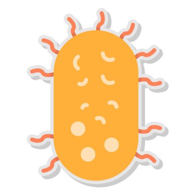 Hata simgesine sahip izole edilmiş virüs - düz tasarım