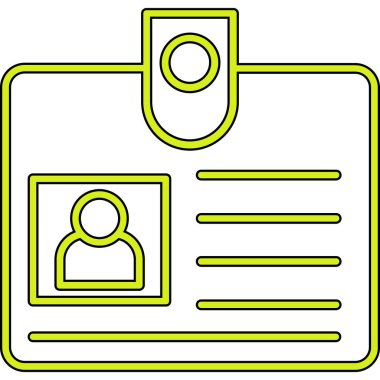 ID kart simgesi vektör illüstrasyonu