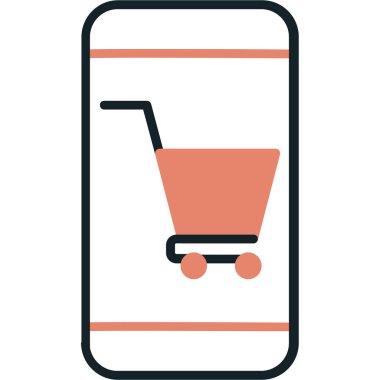 çevrimiçi alışveriş vektörü simgesi