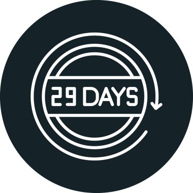 Simgeye dönüşme günü, siyah daire tarzı tasarım. Vektör simgesi. basit biçim