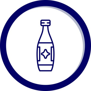 Bir şişe simgesinin vektör illüstrasyonu