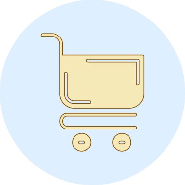 Alışveriş arabası ikon vektör illüstrasyonu