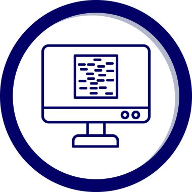Monitör. Web simgesi basit illüstrasyon