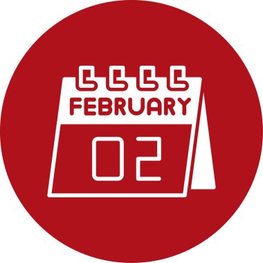 27 Şubat. Tarzında tek gün simgesi, basit, vektör illüstrasyonu.