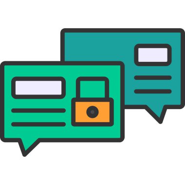 Sohbet simgesi vektör illüstrasyonu