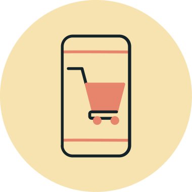 Alışveriş sepetinin vektör illüstrasyonu