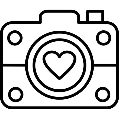 kamera simgesi vektör illüstrasyonu