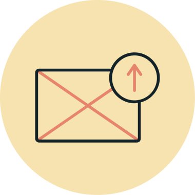 E- posta vektör simgesi gönder. Basit tasarım