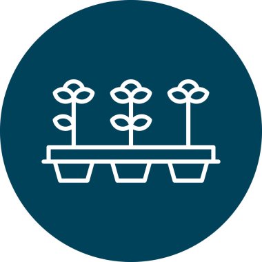 Çiçek. Web simgesi basit illüstrasyon