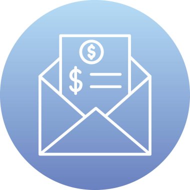 Dolar sembollü bir zarf vektör çizimi