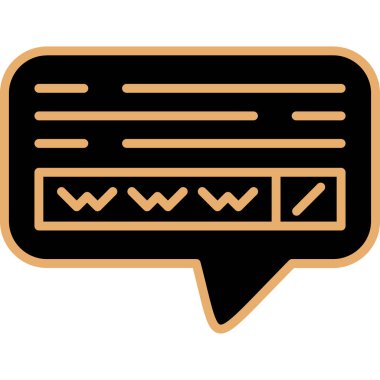 Konuş. Web simgesi basit illüstrasyon