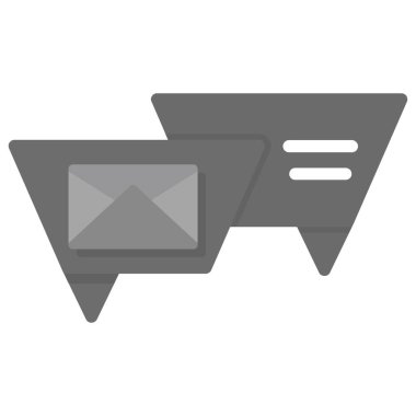 e-posta pazarlama ileti simgesi düz biçimli