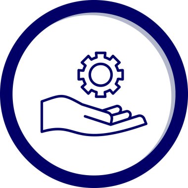 Düz vektörlü el vitesleri yuvarlanmış simge