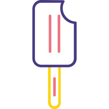 Dondurma. Web simgesi basit illüstrasyon