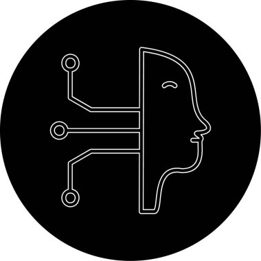 Robot simgesinin vektör illüstrasyonu