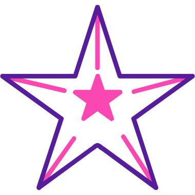 Bir yıldız simgesinin vektör illüstrasyonu