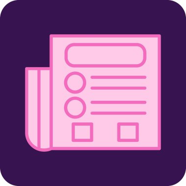 Belge. Web simgesi basit illüstrasyon