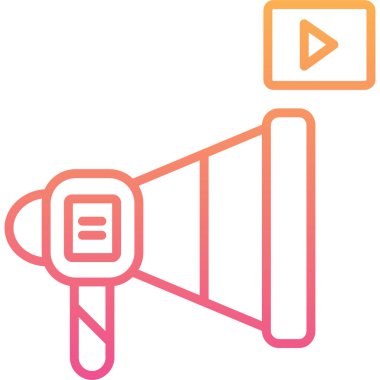 Konuşmacı. Web simgesi basit illüstrasyon