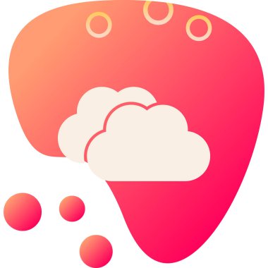 Bulut. Web simgesi basit illüstrasyon