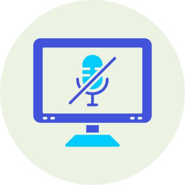 Mikrofon. Web simgesi basit illüstrasyon