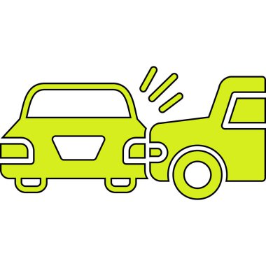 araba kazası vektör tasarımı