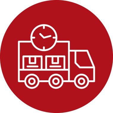 Bir kamyon simgesinin vektör çizimi