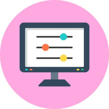 Bilgisayar monitör web simgesi