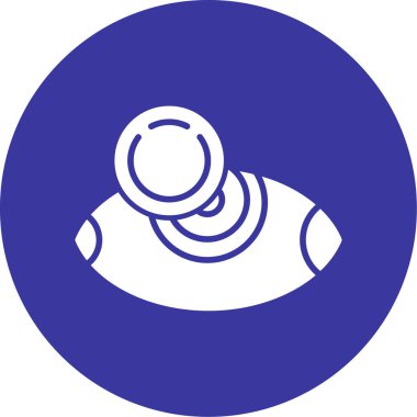 Mavi bir simgenin vektör illüstrasyonu