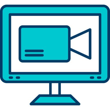 masaüstü izole edilmiş simge tasarımı, illüstrasyonu olan bilgisayar ekranı