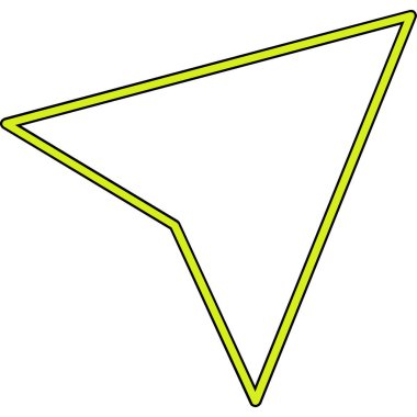 Bir üçgen simgesinin vektör illüstrasyonu